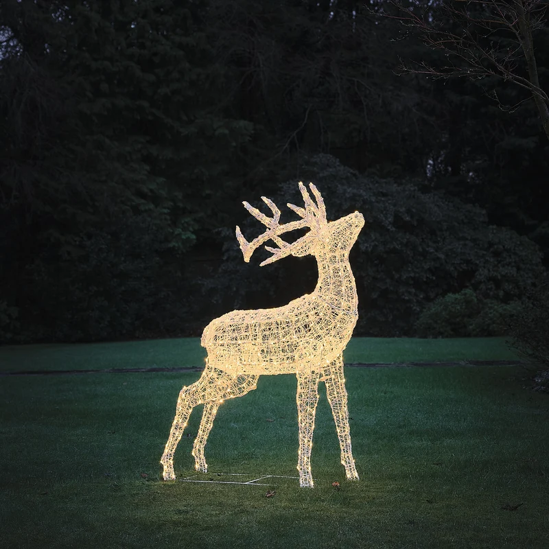 Bicolor Solar-LED-Hirsch aus Acryl Swinsty mit 450 LEDs